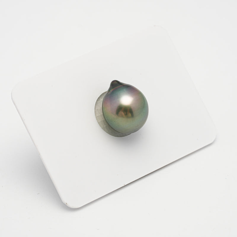 1pcs "High Luster" Green 11.5mm - SB AAA/TOP Quality Tahitian Pearl Single LP1999 MI1