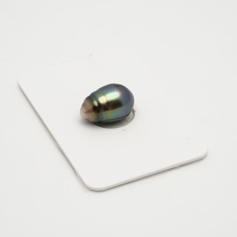 1pcs Blue Green 10mm - SB AAA Quality Tahitian Pearl Single LP2021 OR7