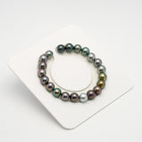 21pcs "High Luster" Multicolor 8-9mm - NR AAA/AA Quality Tahitian Pearl Bracelet BR2184 OR10