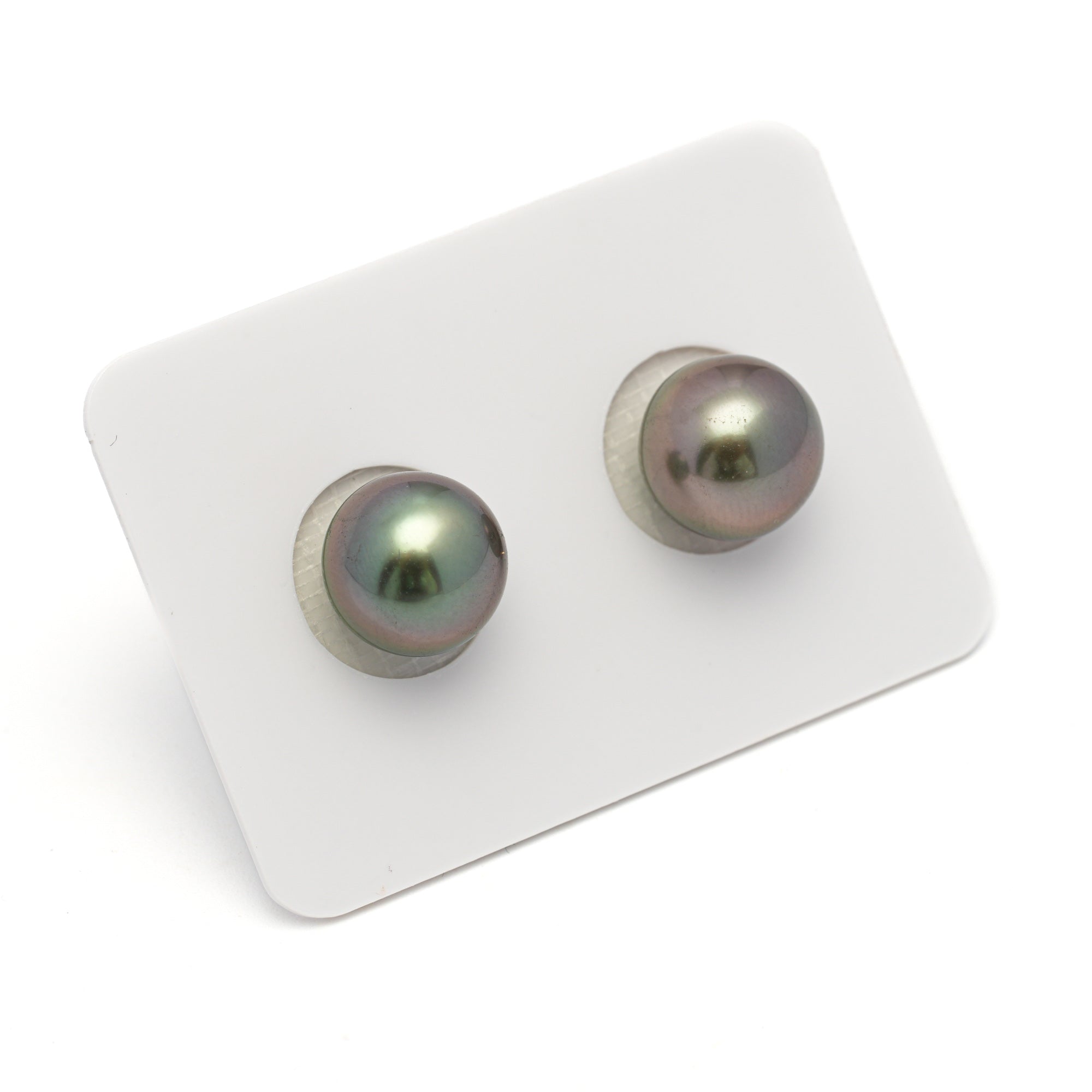 2pcs Multicolor 10.4-10.7mm - SR AAA Quality Tahitian Pearl Pair ER1676 OR11