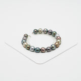 19pcs "High Luster" Multicolor 8-9mm - SB AAA/AA Quality Tahitian Pearl Bracelet BR2000 OR7