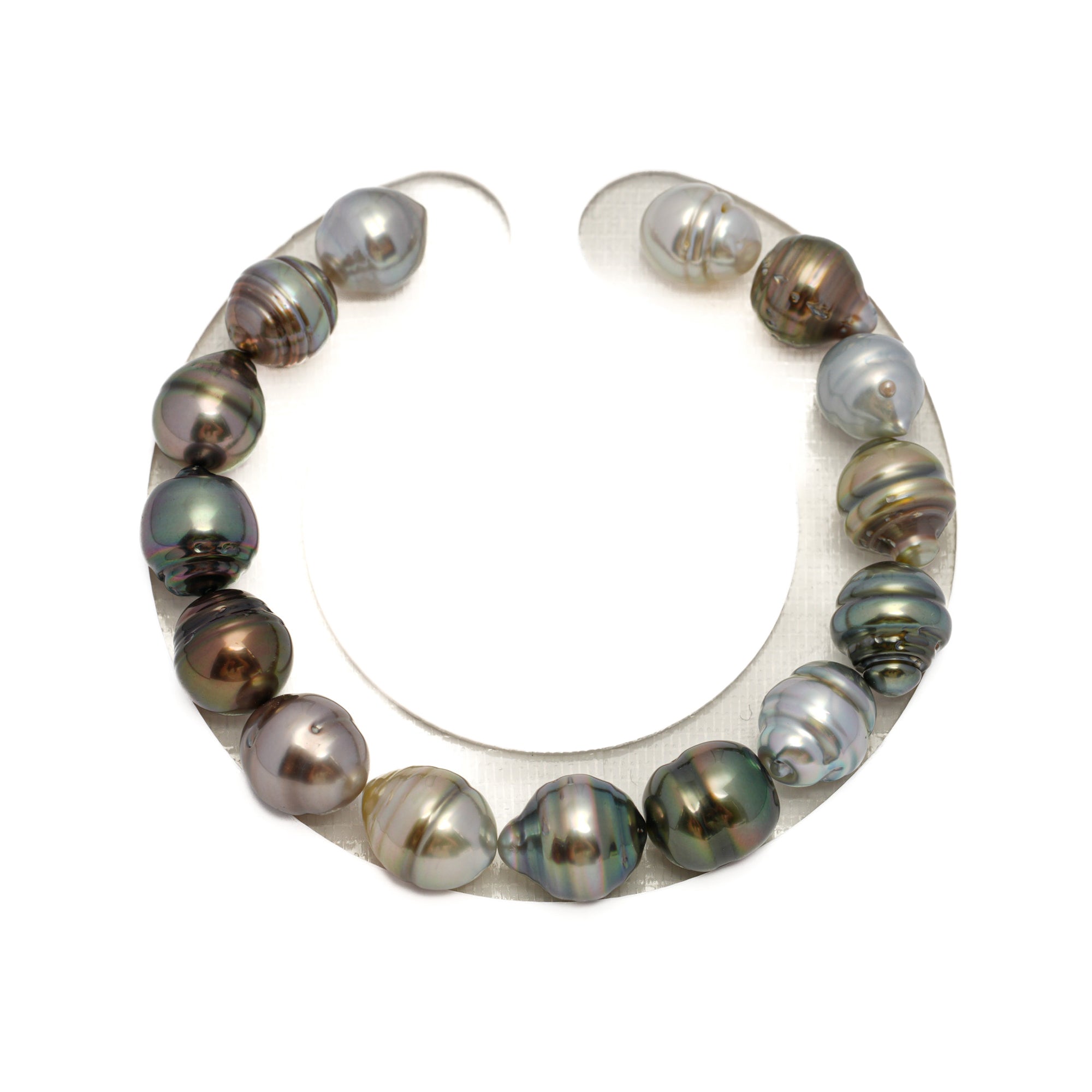 15pcs Multicolor 9-10mm - SB AAA/AA Quality Tahitian Pearl Bracelet BR2287 HL4