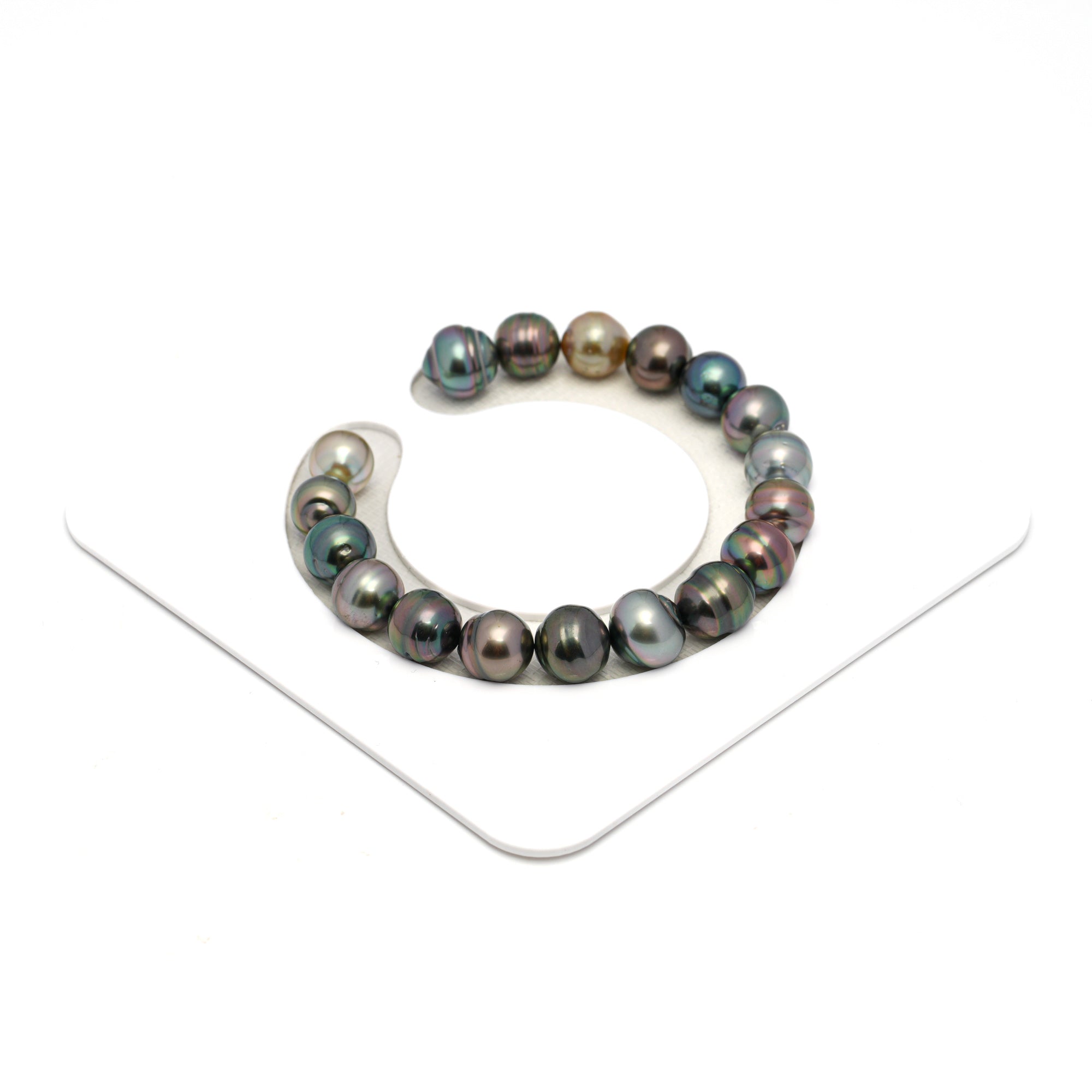 18pcs Multicolor 9-11mm - CL AAA/AA Quality Tahitian Pearl Bracelet BR2278