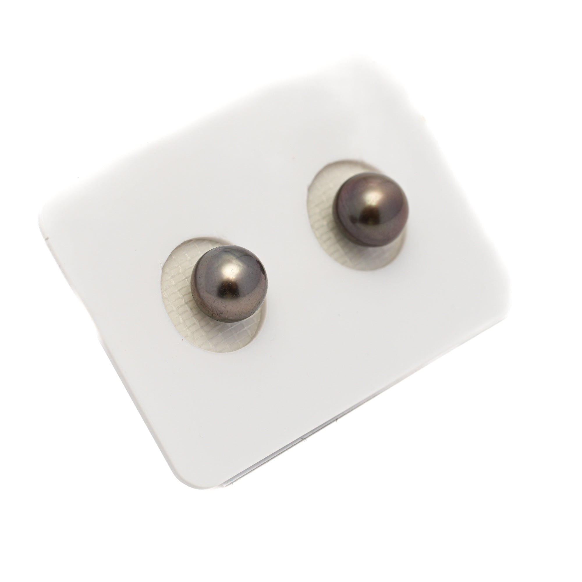 2pcs Brown Cherry 7.7-7.8mm - RSR AA/AAA Quality Tahitian Pearl Pair ER1786 NG19