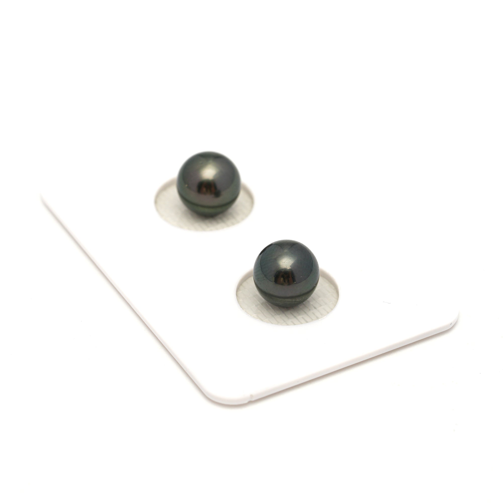 2pcs Dark Green 7.8-7.9mm - RSR AAA/AA Quality Tahitian Pearl Pair ER1793 NG19