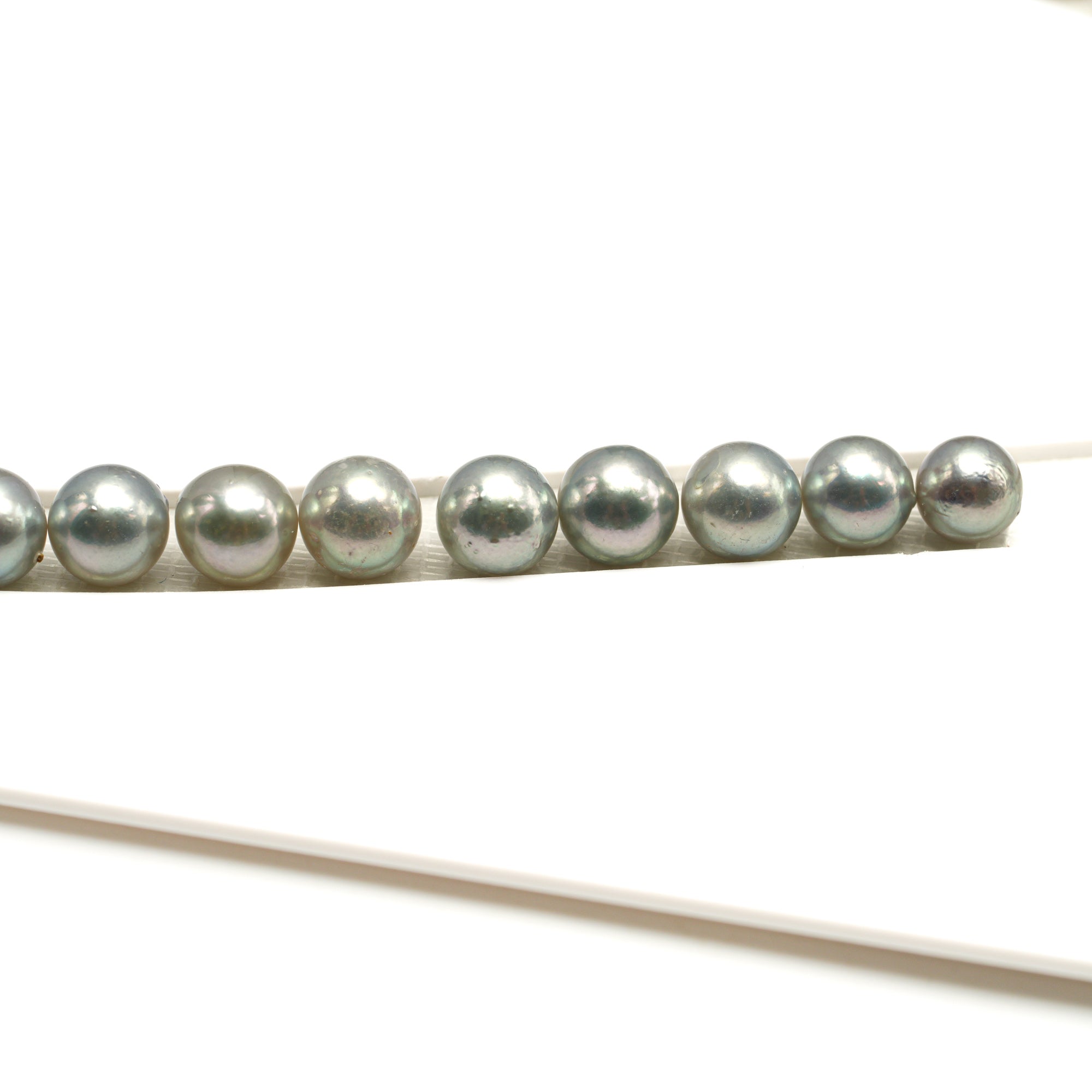 49pcs Akoya Pearl "High Luster" Silver Mix 7.1-7.9mm - SR/NR AA Quality Necklace AKNL1751 CMA1