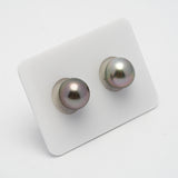 2pcs Cherry 10.4-10.5mm - OV AAA Quality Tahitian Pearl Pair ER1416