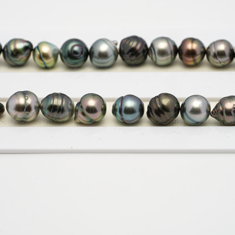 43pcs Multicolor 8-11mm - CL AAA/AA Quality Tahitian Pearl Necklace NL1522 THMIX2