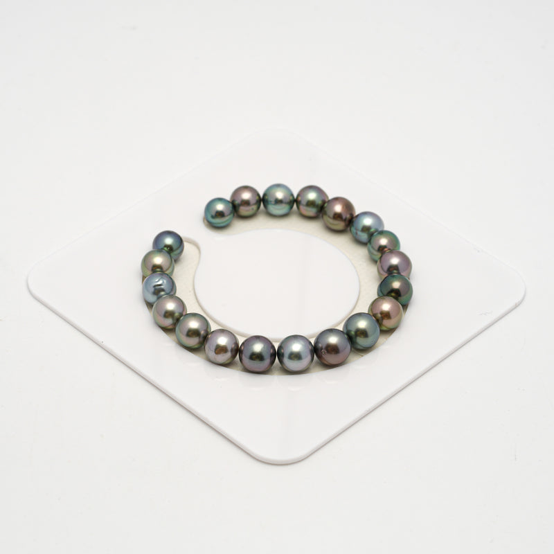 20pcs "High Luster" Multicolor 8-9mm - SB/NR AAA Quality Tahitian Pearl Bracelet BR2221 OR10