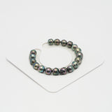 18pcs "High Luster" Peacock 8-10mm - CL AAA/AA Quality Tahitian Pearl Bracelet BR2085 OR7