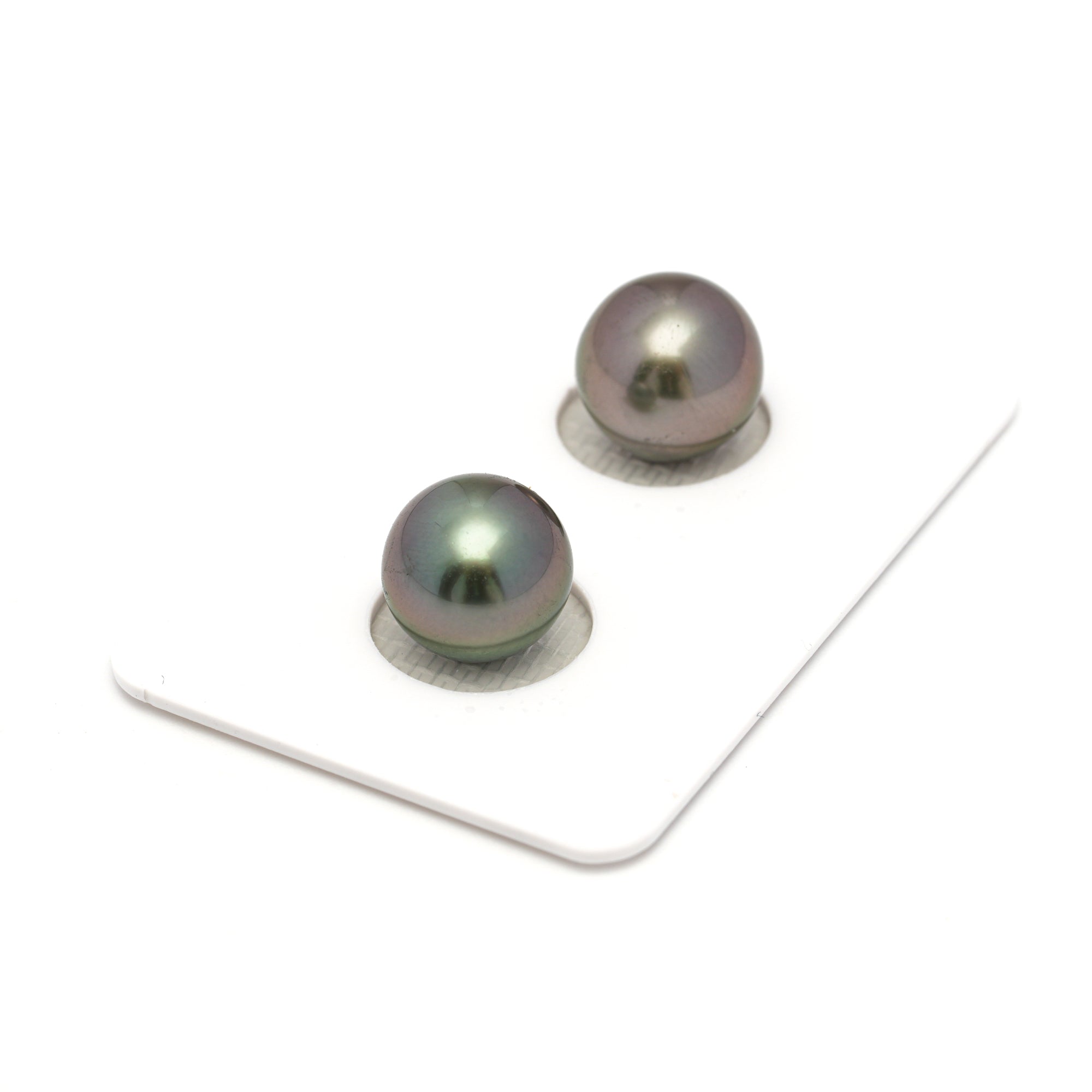 2pcs Multicolor 10.4-10.7mm - SR AAA Quality Tahitian Pearl Pair ER1676 OR11