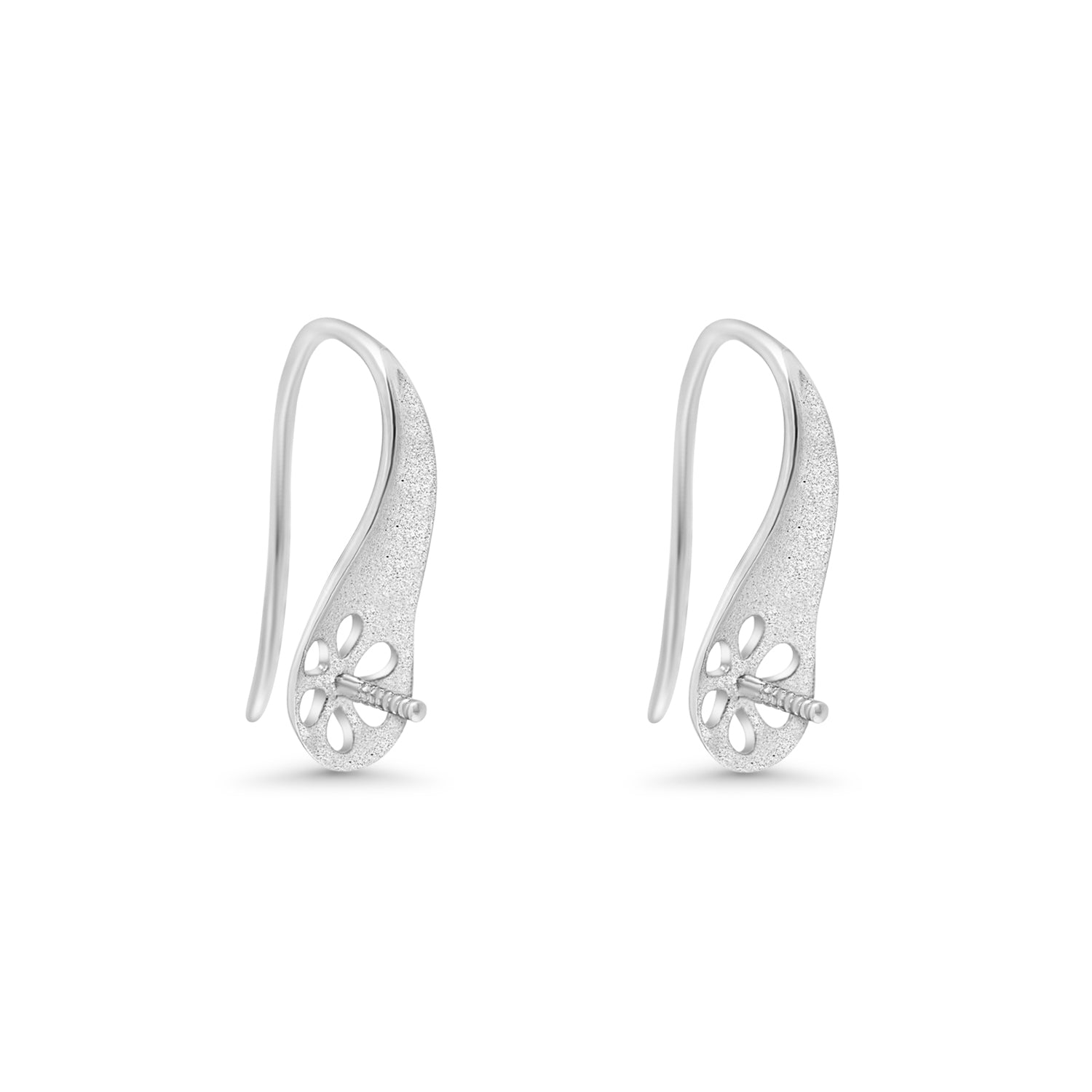 Stud Earring Bails 925 Silver for Pearl SC445