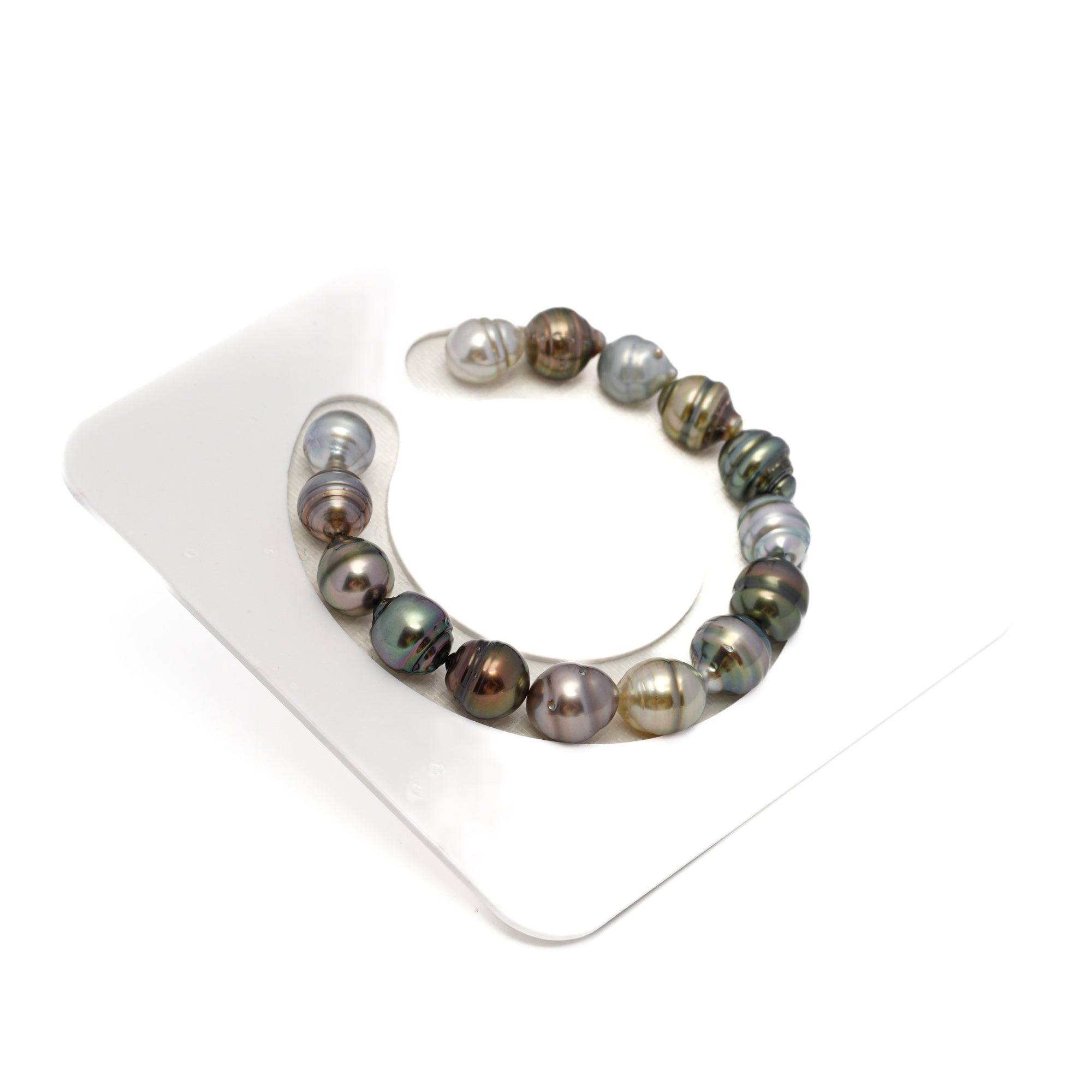 15pcs Multicolor 9-10mm - SB AAA/AA Quality Tahitian Pearl Bracelet BR2287 HL4