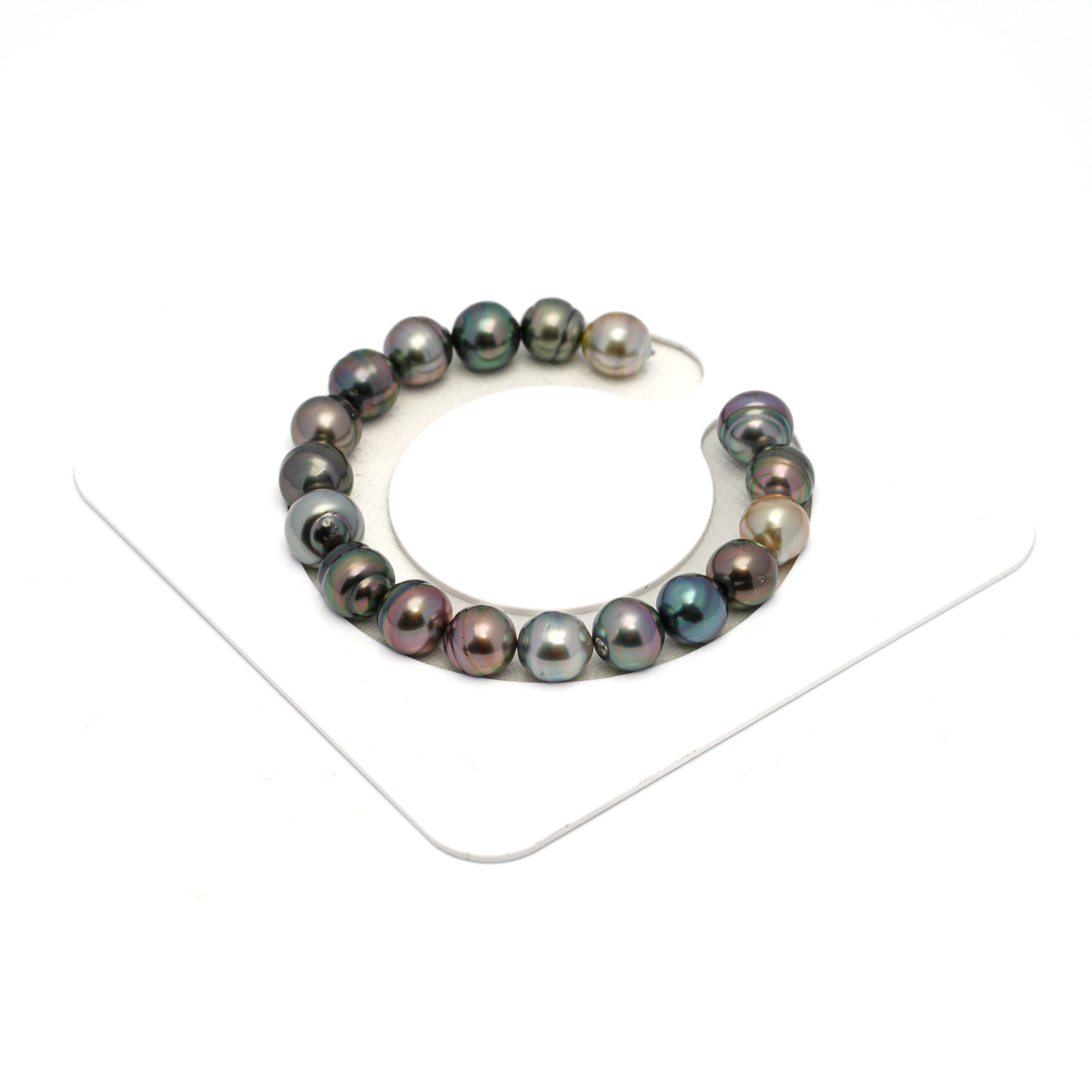 18pcs Multicolor 9-11mm - CL AAA/AA Quality Tahitian Pearl Bracelet BR2278