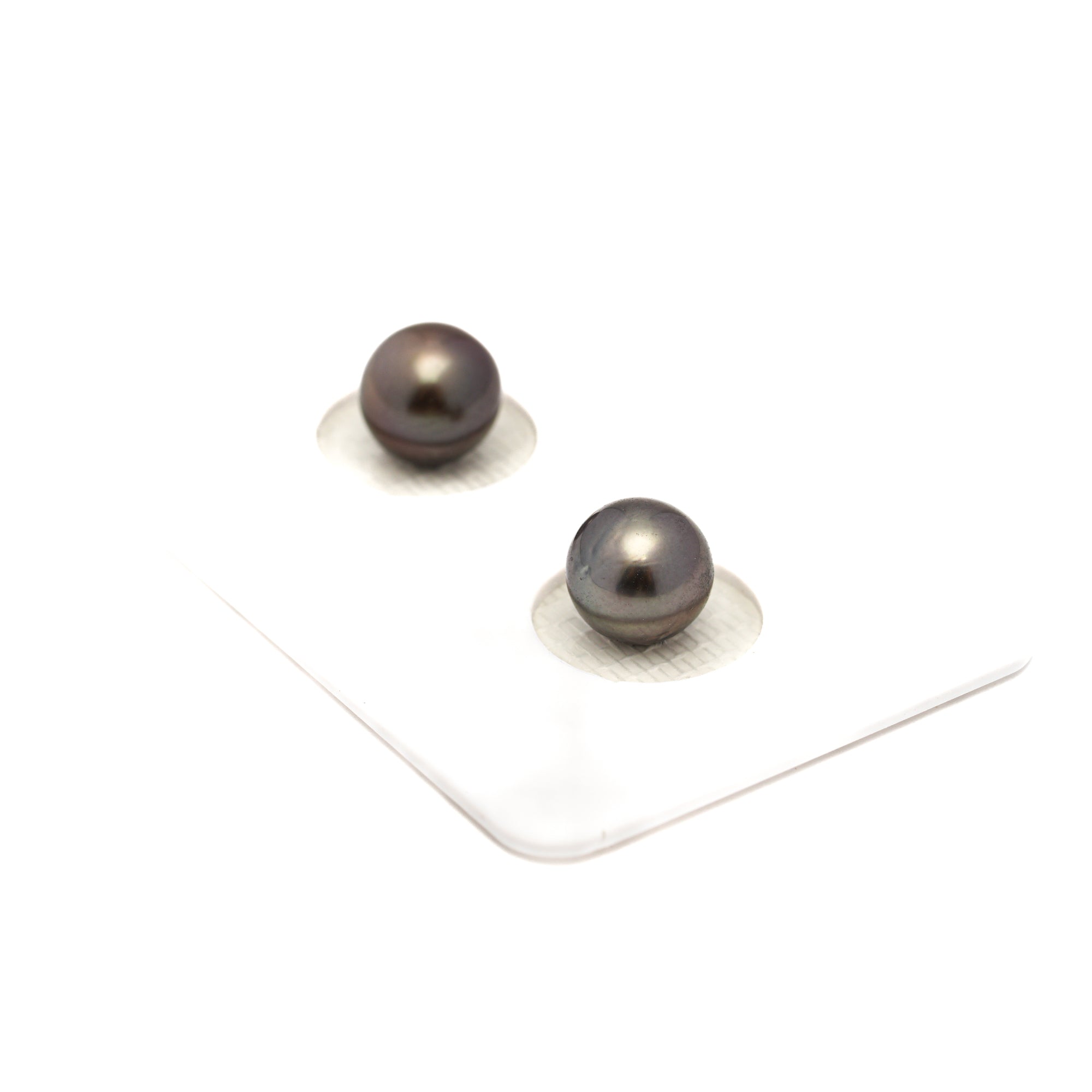 2pcs Brown Cherry 7.7-7.8mm - RSR AA/AAA Quality Tahitian Pearl Pair ER1786 NG19
