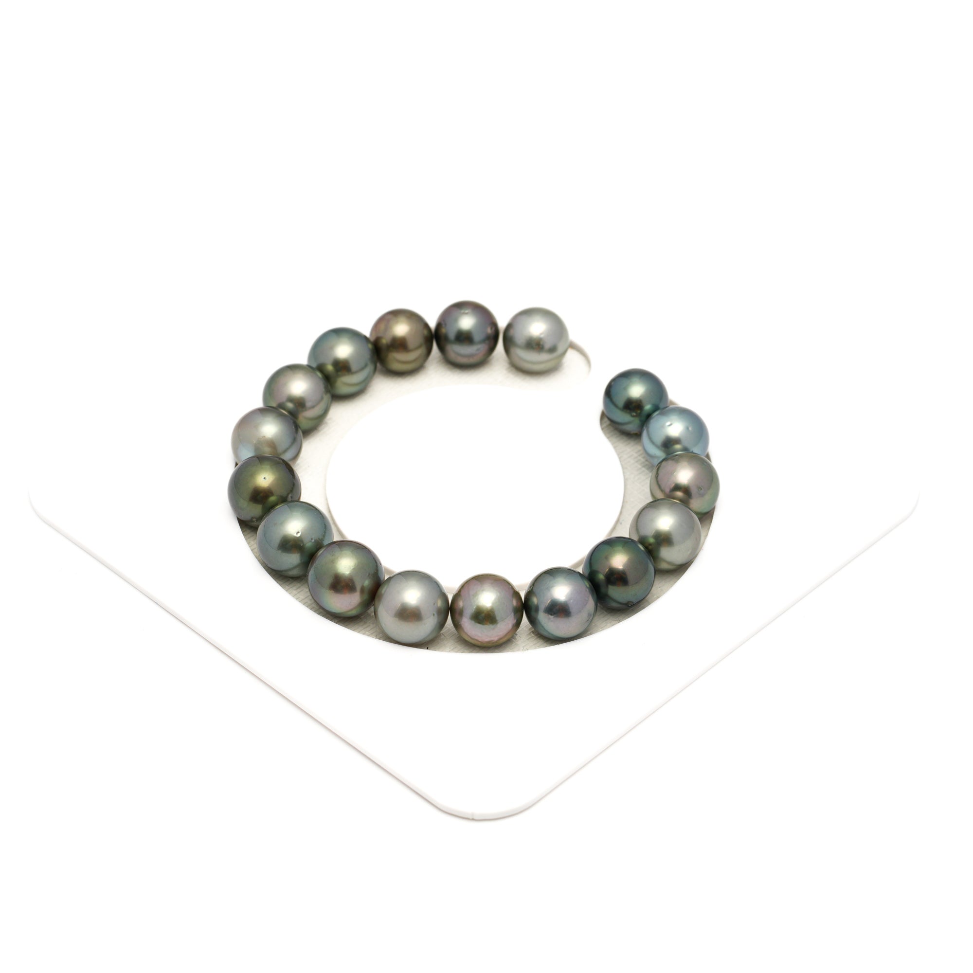 17pcs "Mid Luster" Multicolor 10-11mm - SR AA/AAA Quality Tahitian Pearl Bracelet BR2428 A89
