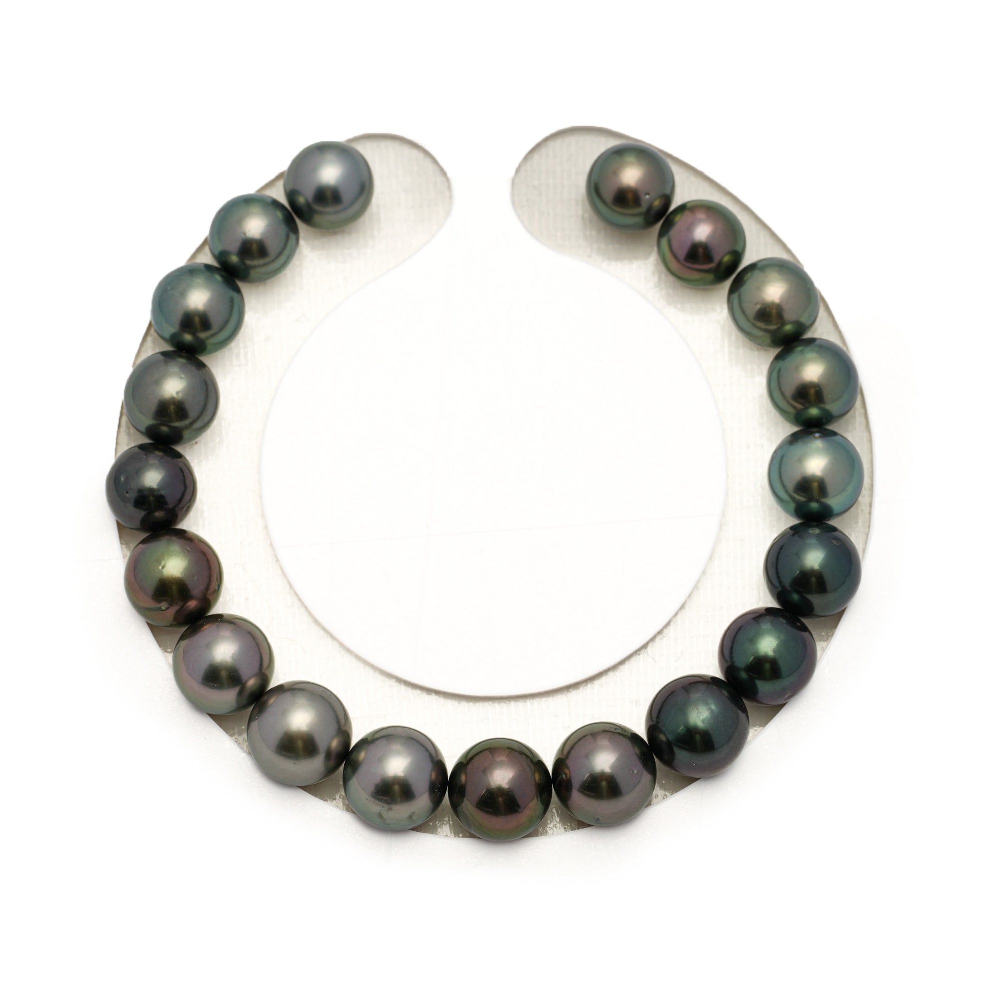 19pcs Green Mix 8-9mm - RSR AAA/AA Quality Tahitian Pearl Bracelet BR2429