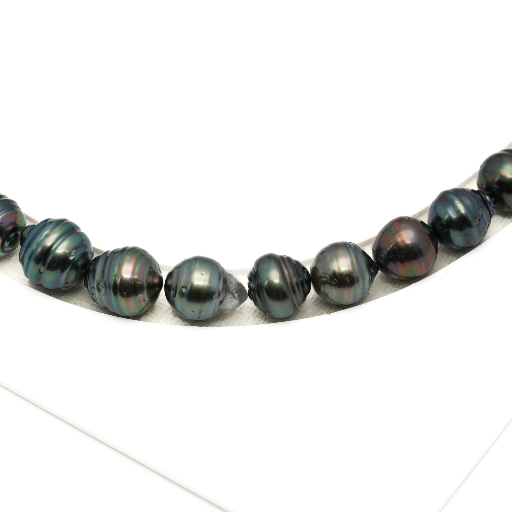 40pcs Green Mix 7-11mm - CL AAA/AA Quality Tahitian Pearl Necklace NL1758 LP1