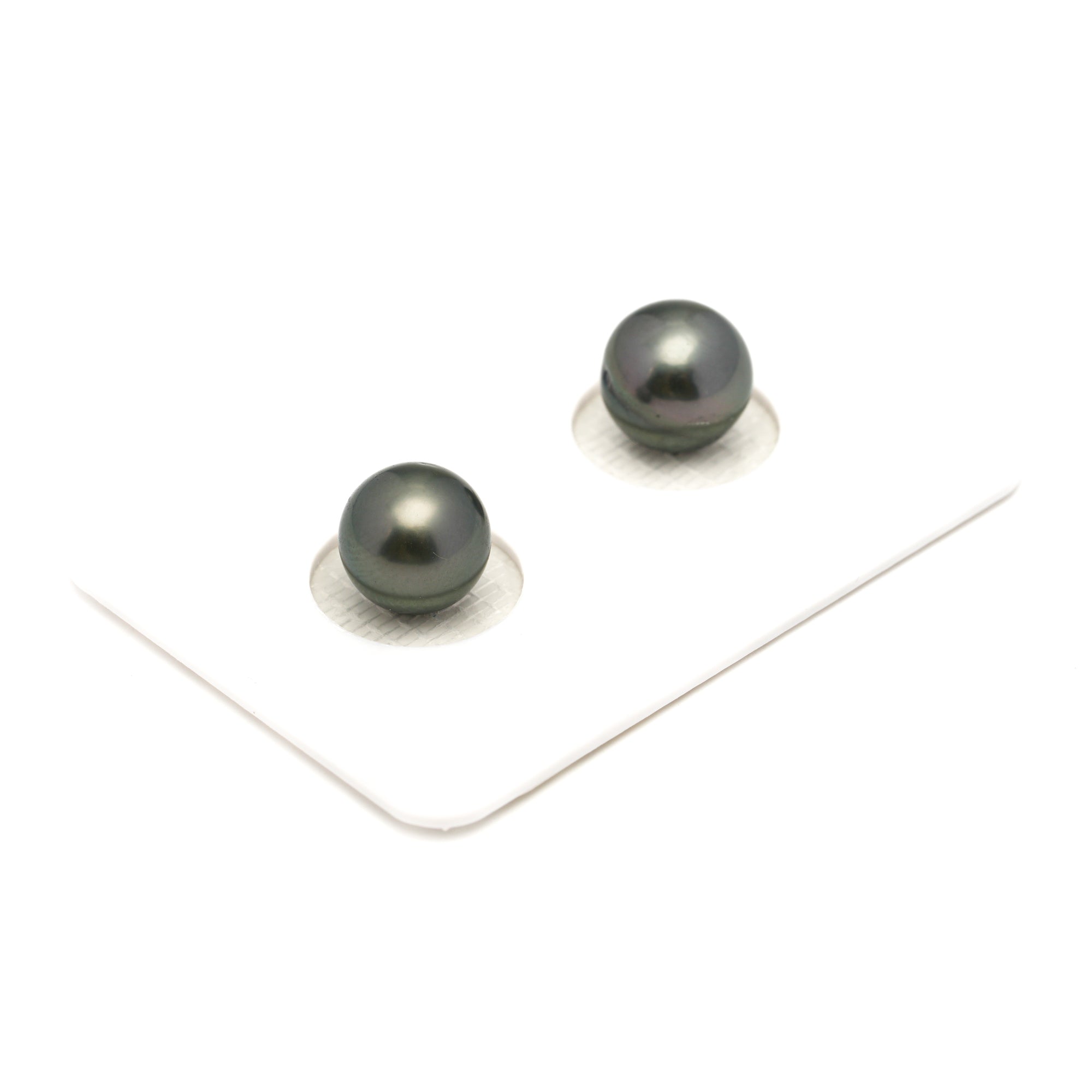 2pcs Green 8.6-8.9mm - SR/NR AAA/AA Quality Tahitian Pearl Pair ER1882 LP1