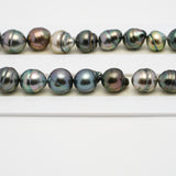 43pcs Multicolor 8-11mm - CL AAA/AA Quality Tahitian Pearl Necklace NL1522 THMIX2