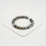 21pcs "High Luster" Multicolor 8-9mm - NR AAA/AA Quality Tahitian Pearl Bracelet BR2184 OR10