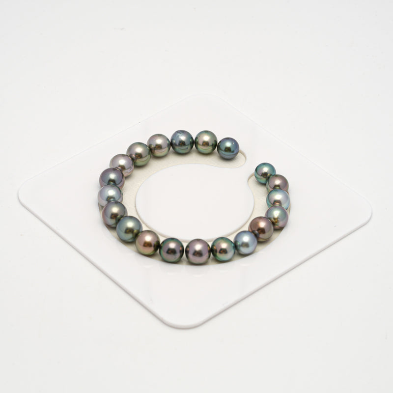 20pcs "High Luster" Multicolor 8-9mm - SB/NR AAA Quality Tahitian Pearl Bracelet BR2221 OR10