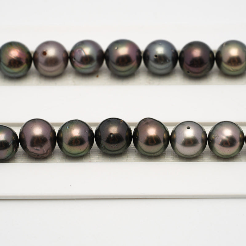 47pcs Multicolor 8-10mm - SR/NR AA/A Quality Tahitian Pearl Drilled Necklace NL1571 CMP4