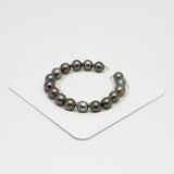 17pcs "High Luster" Peacock 9-10mm - SB/DR AAA/TOP Quality Tahitian Pearl Bracelet BR2232 OR1