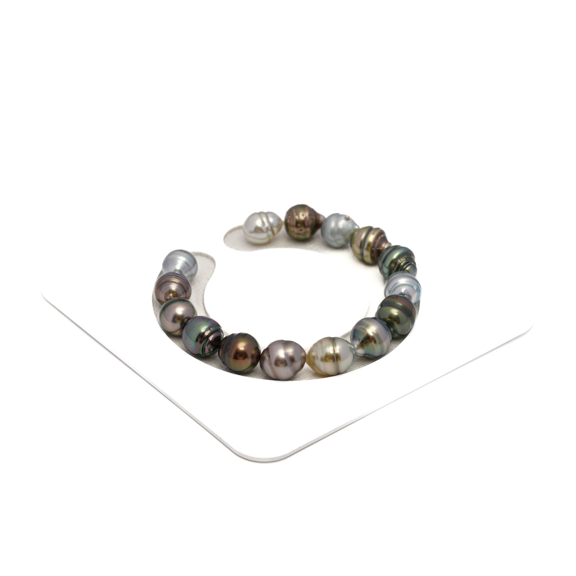 15pcs Multicolor 9-10mm - SB AAA/AA Quality Tahitian Pearl Bracelet BR2287 HL4