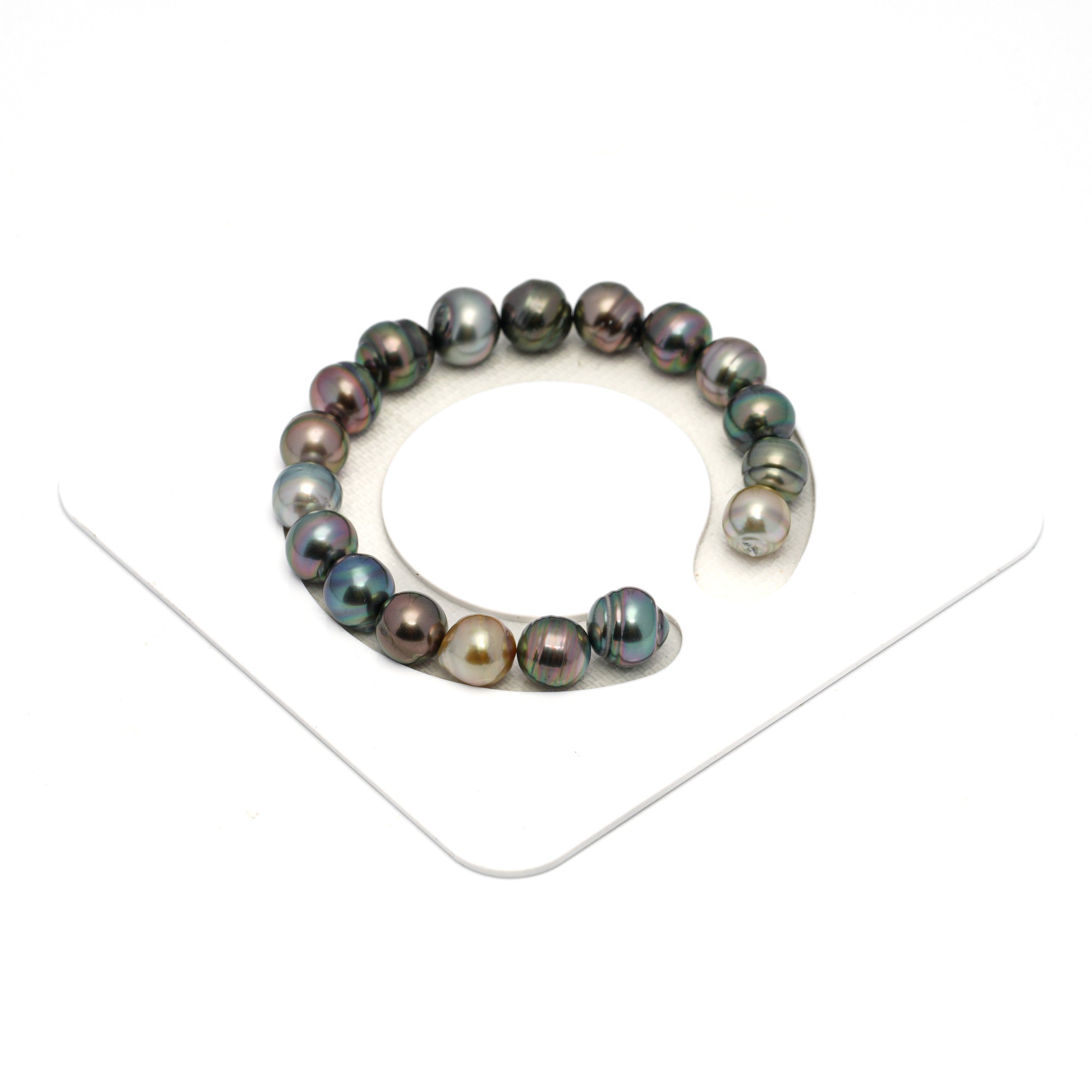 18pcs Multicolor 9-11mm - CL AAA/AA Quality Tahitian Pearl Bracelet BR2278