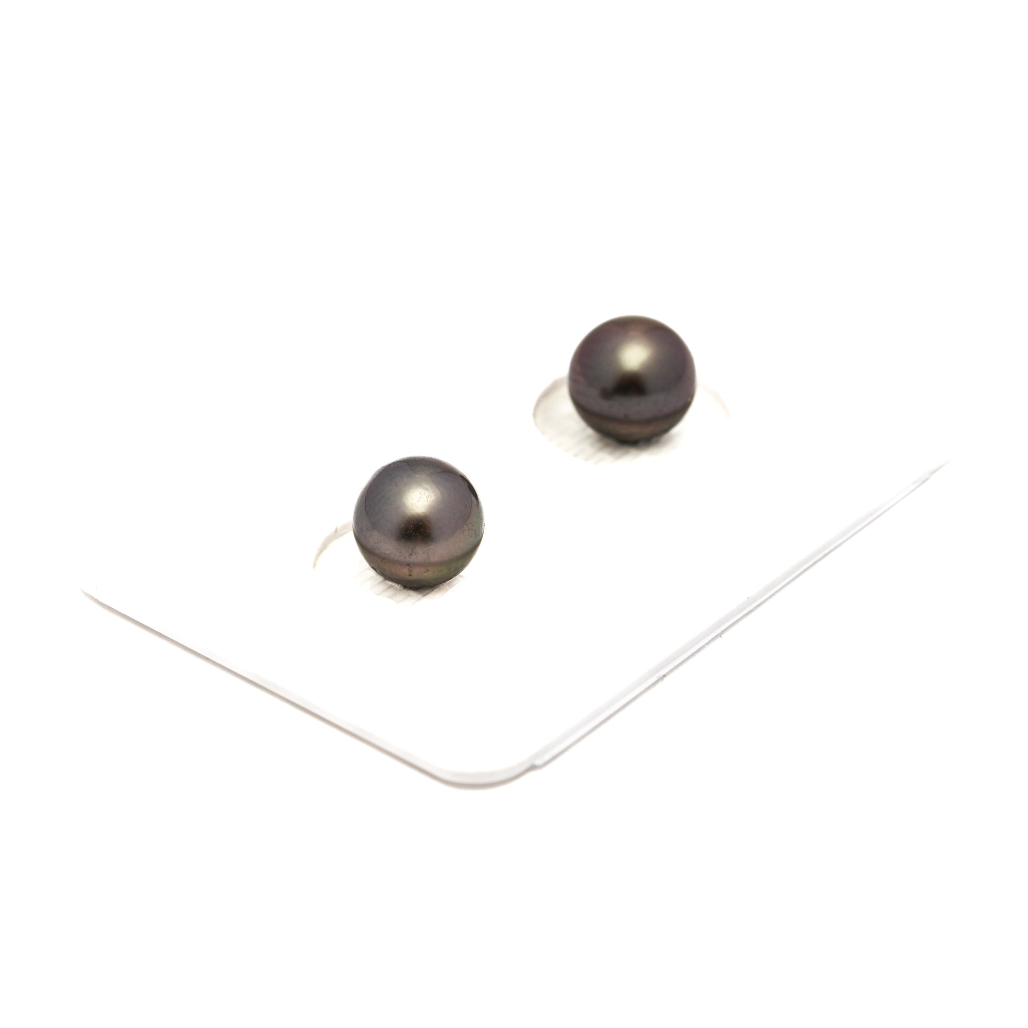 2pcs Brown Cherry 7.7-7.8mm - RSR AA/AAA Quality Tahitian Pearl Pair ER1786 NG19