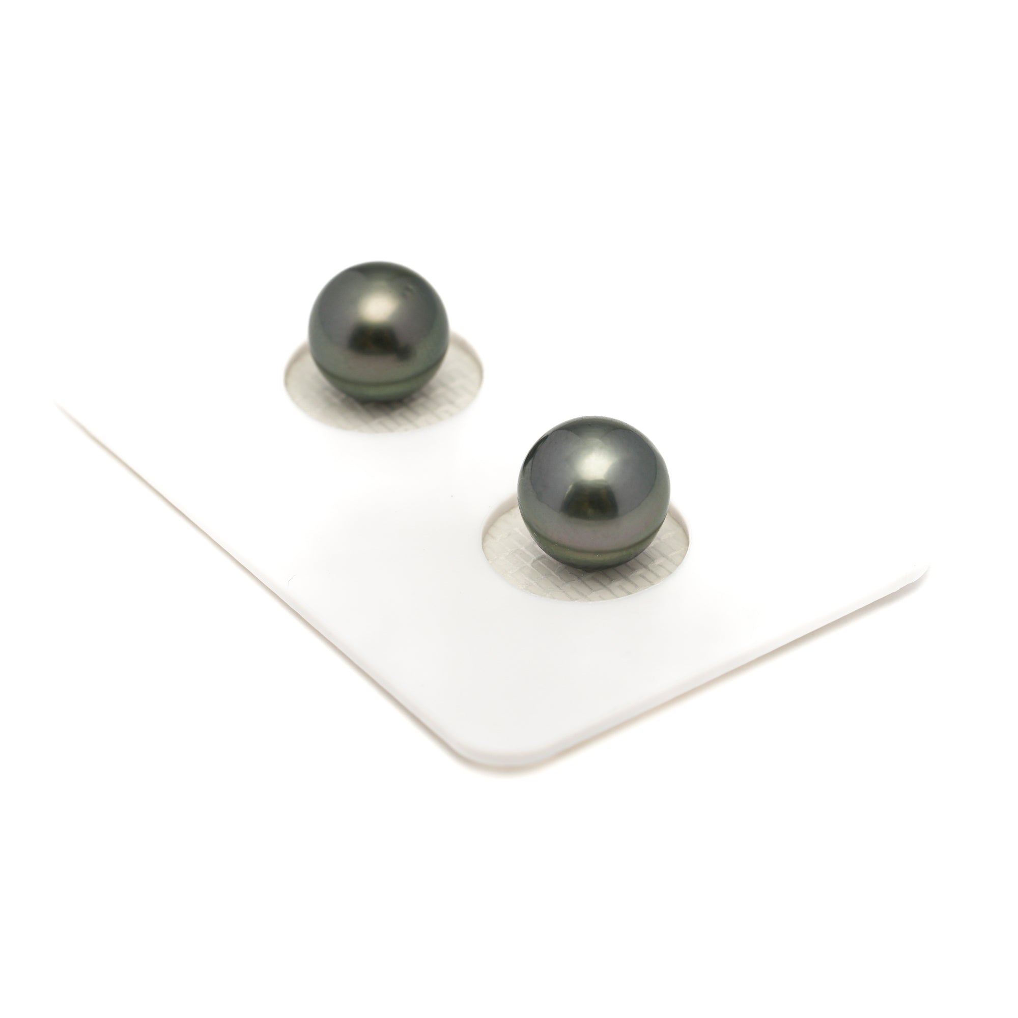 2pcs Green 8.6-8.9mm - SR/NR AAA/AA Quality Tahitian Pearl Pair ER1882 LP1