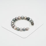 17pcs Multicolor 8-10mm - RSR A Quality Tahitian Pearl Bracelet BR1750 TH2.4.9