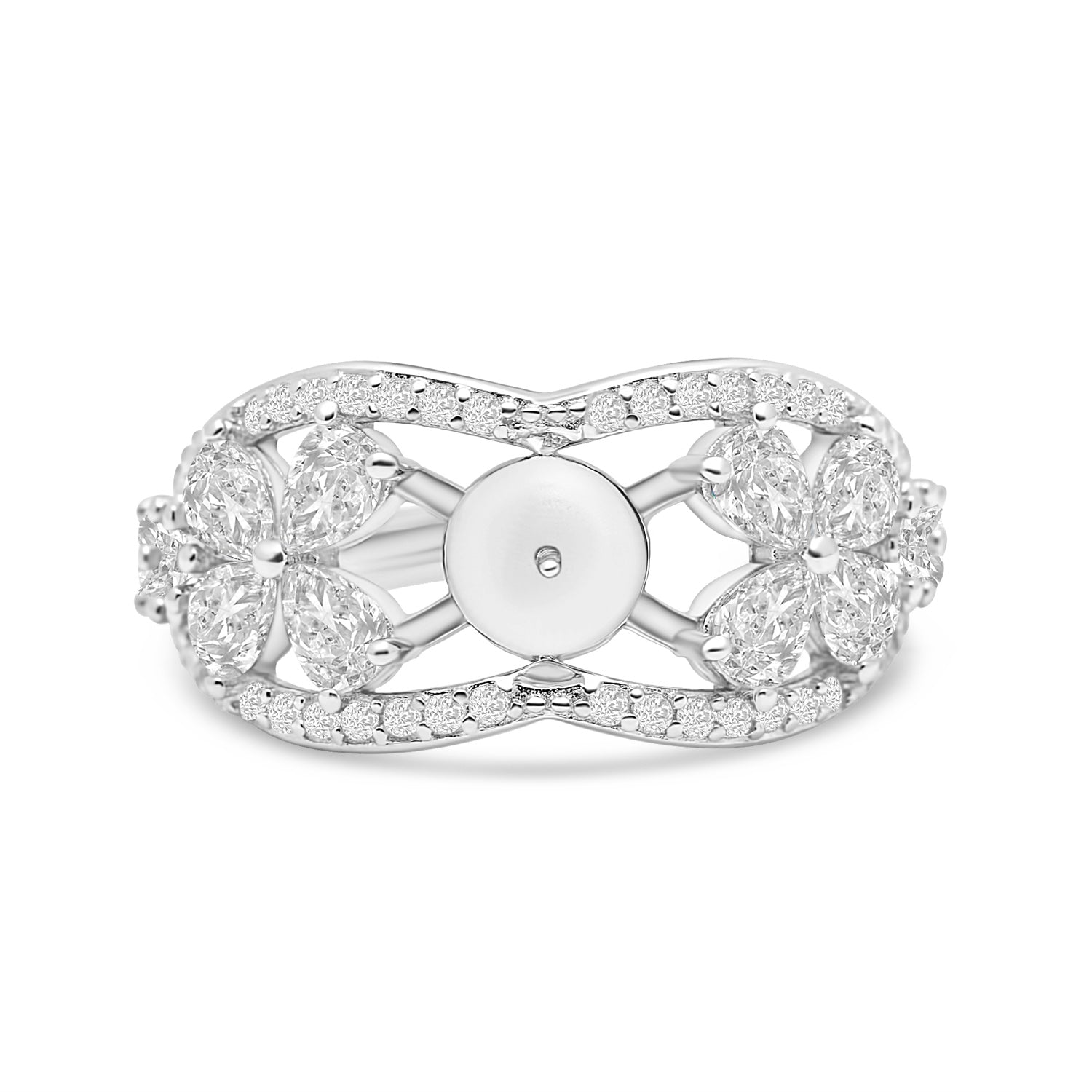 Adjustable Ring 925 Silver for pearl SC280