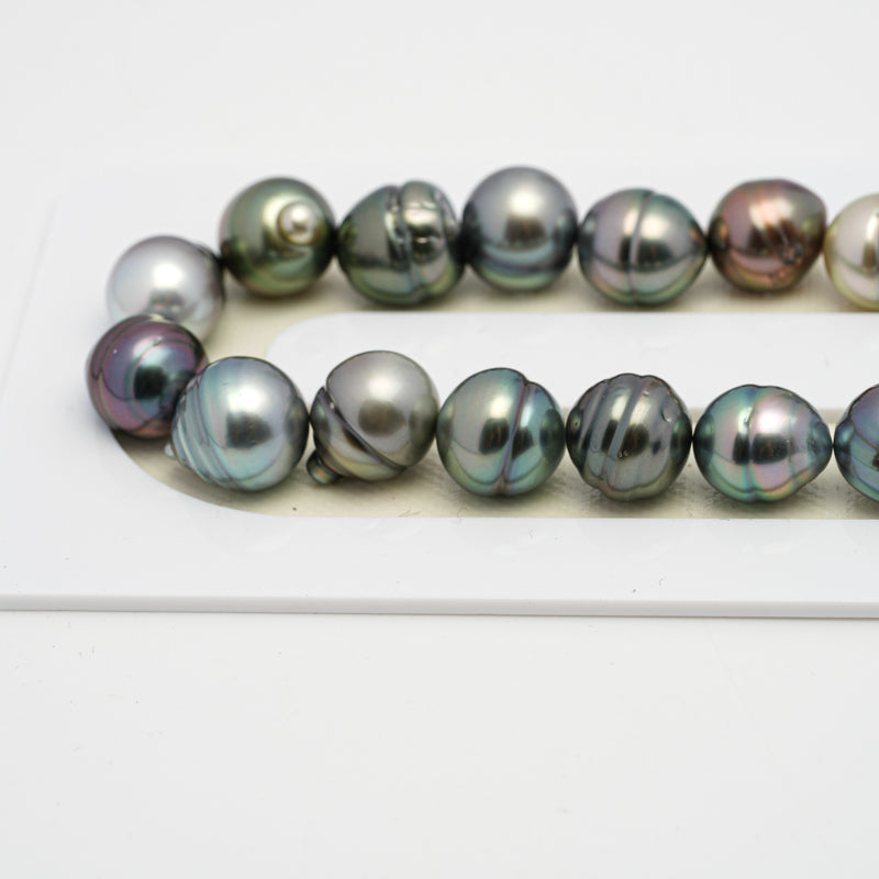 43pcs Multicolor 8-11mm - CL AAA/AA Quality Tahitian Pearl Necklace NL1522 THMIX2