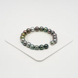 21pcs "High Luster" Multicolor 8-9mm - NR AAA/AA Quality Tahitian Pearl Bracelet BR2184 OR10