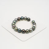 17pcs "Top Luster" Multicolor 10-11mm - SB/NR AAA/AA Quality Tahitian Pearl Bracelet BR2205 HL3