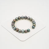 20pcs "High Luster" Multicolor 8-9mm - SB/NR AAA Quality Tahitian Pearl Bracelet BR2221 OR10