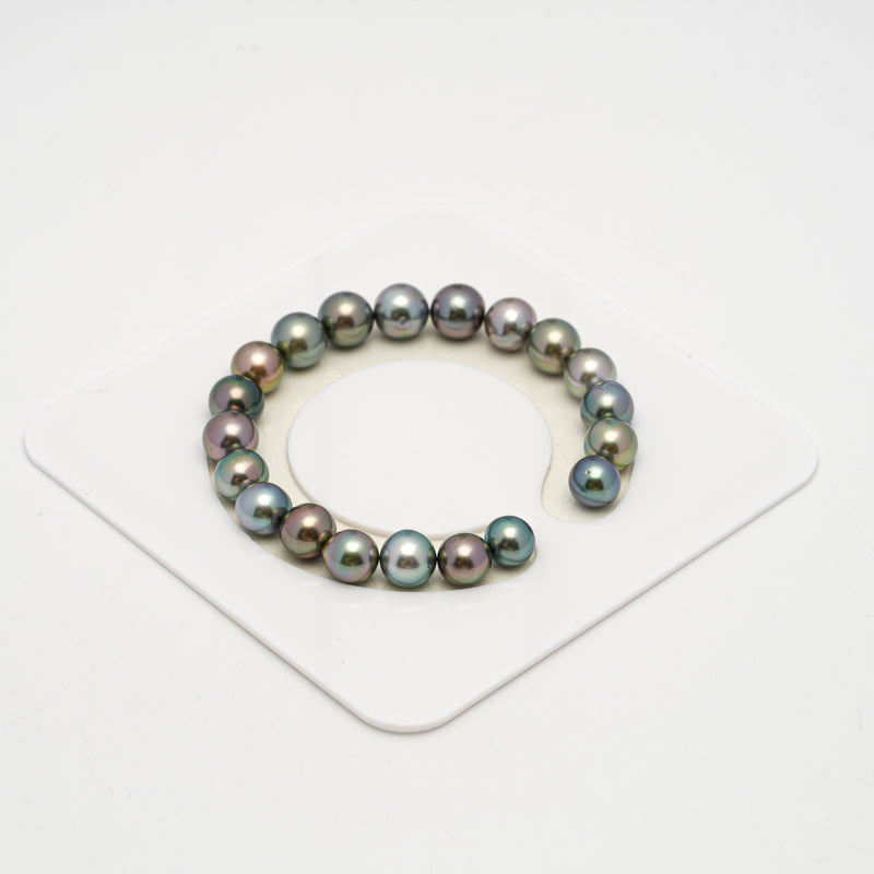 20pcs "High Luster" Multicolor 8-9mm - SB/NR AAA Quality Tahitian Pearl Bracelet BR2221 OR10