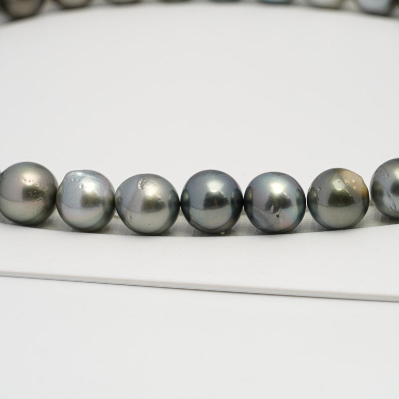 36pcs Light 11-13mm - SR/NR AA/A Quality Tahitian Pearl Necklace NL1607 THMIX3