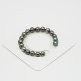 18pcs "High Luster" Peacock 8-10mm - CL AAA/AA Quality Tahitian Pearl Bracelet BR2085 OR7