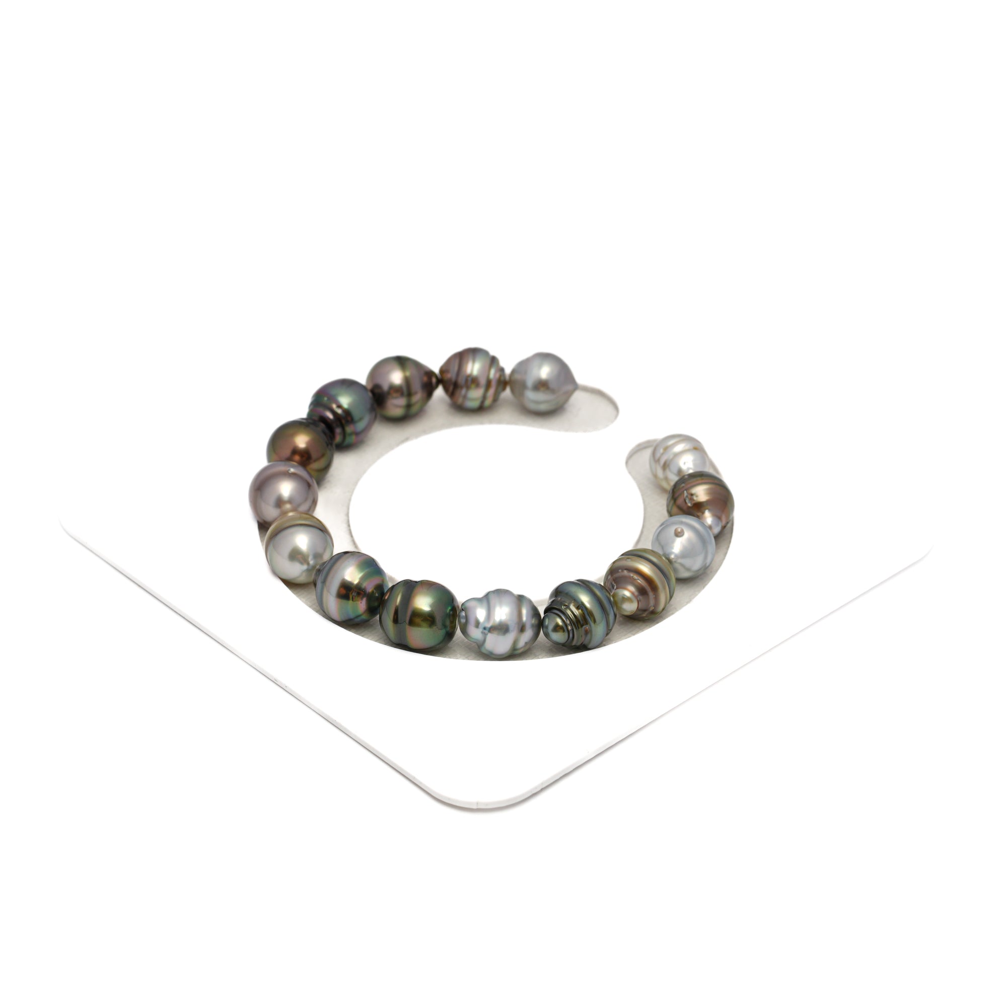 15pcs Multicolor 9-10mm - SB AAA/AA Quality Tahitian Pearl Bracelet BR2287 HL4