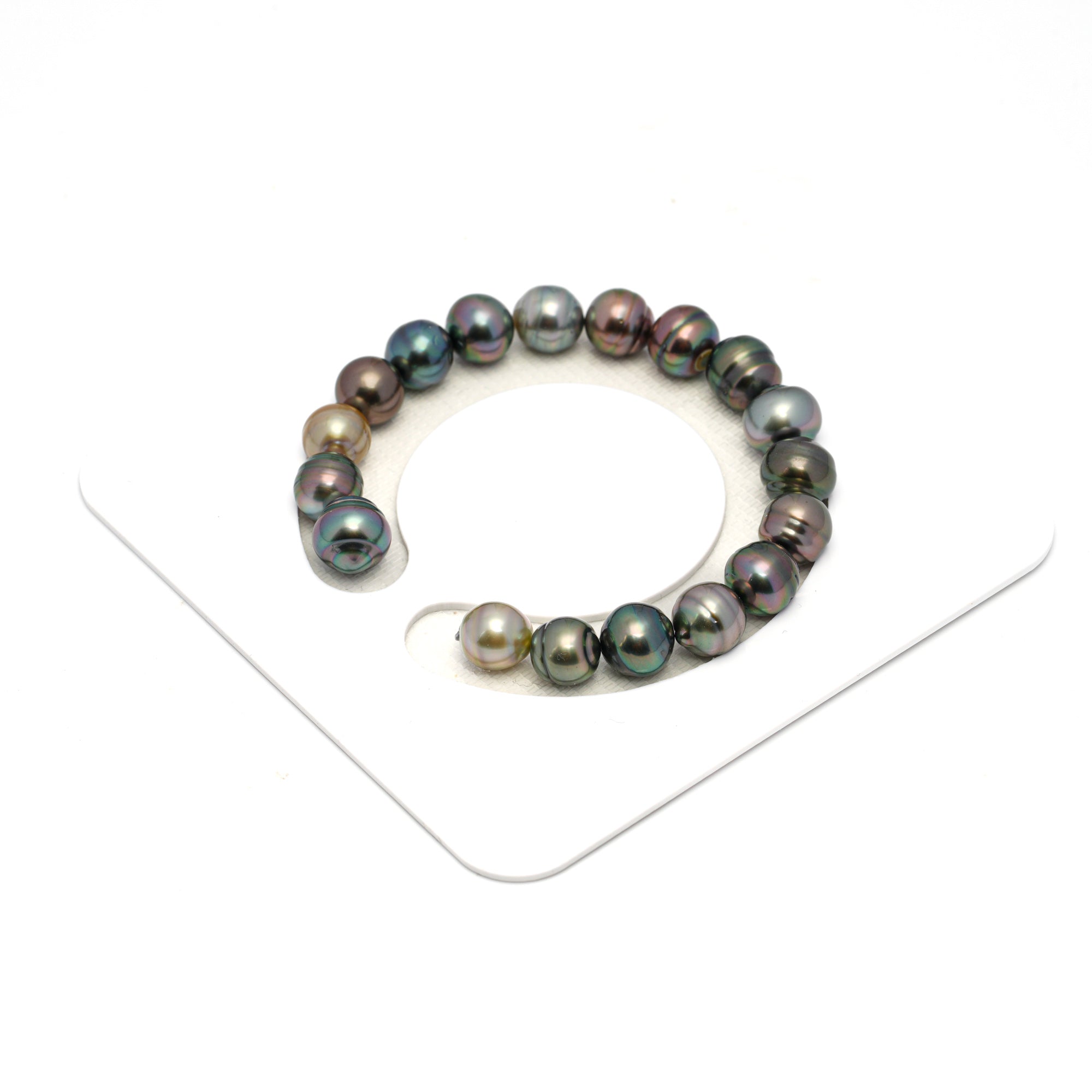 18pcs Multicolor 9-11mm - CL AAA/AA Quality Tahitian Pearl Bracelet BR2278
