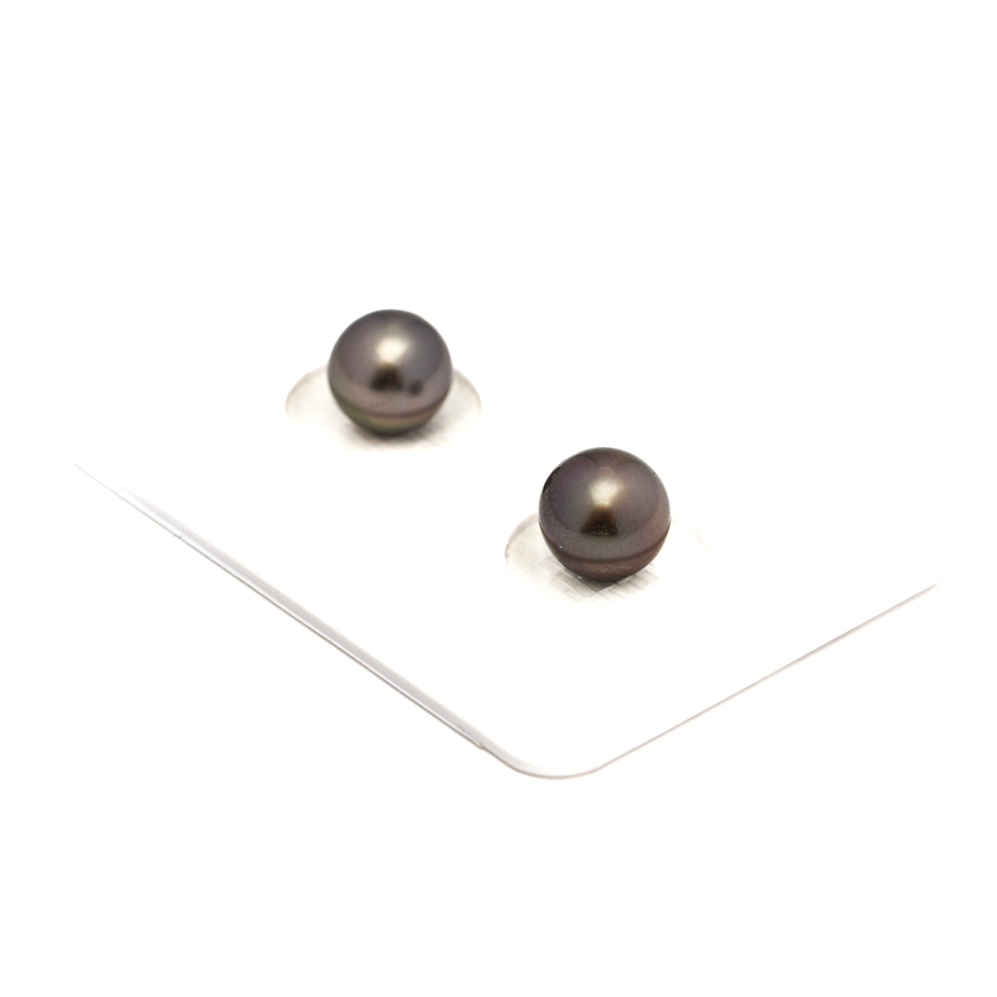 2pcs Brown Cherry 7.7-7.8mm - RSR AA/AAA Quality Tahitian Pearl Pair ER1786 NG19