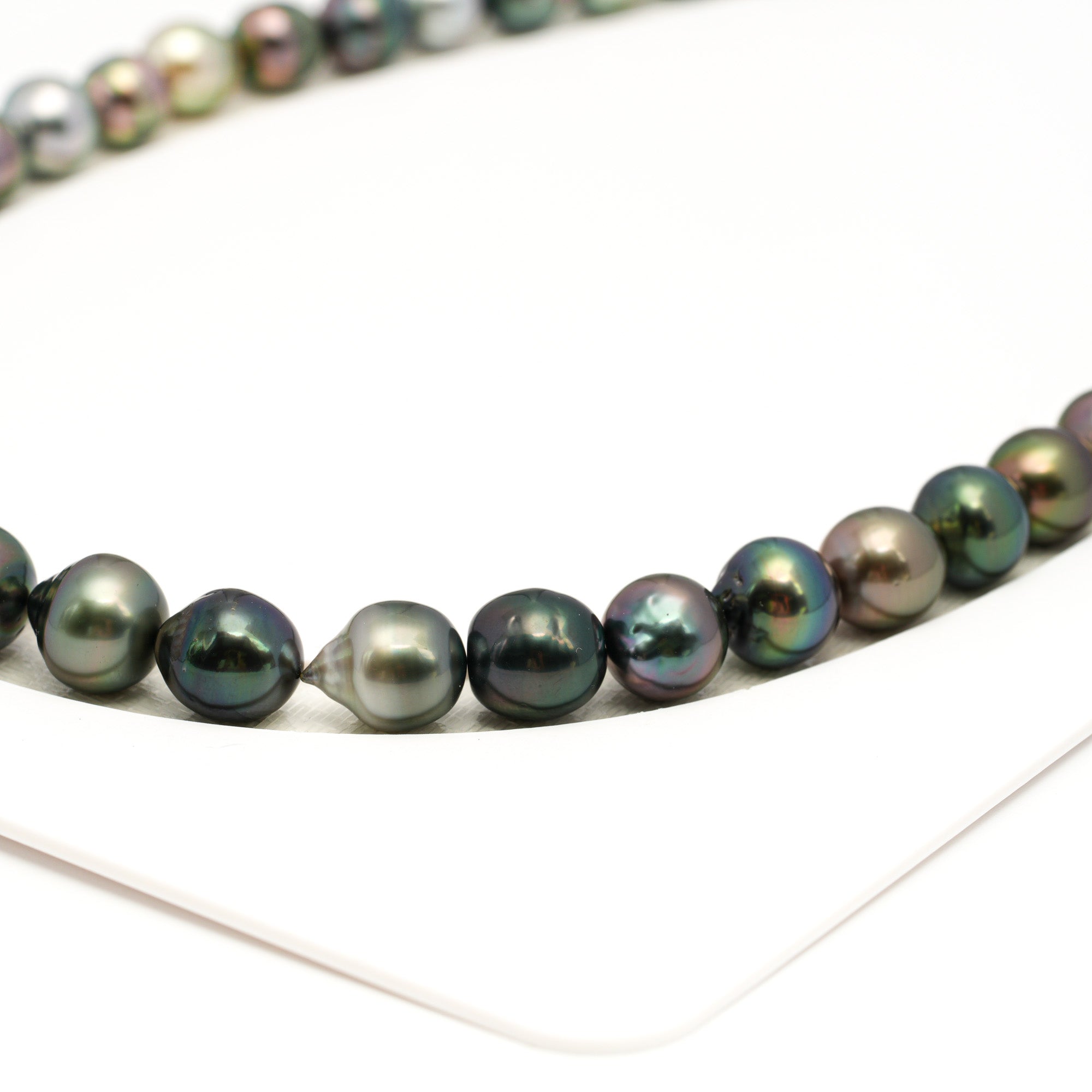 42pcs "High Luster" Multicolor 8-11mm - CL/SB AAA/AA Quality Tahitian Pearl Necklace NL1708 TH5