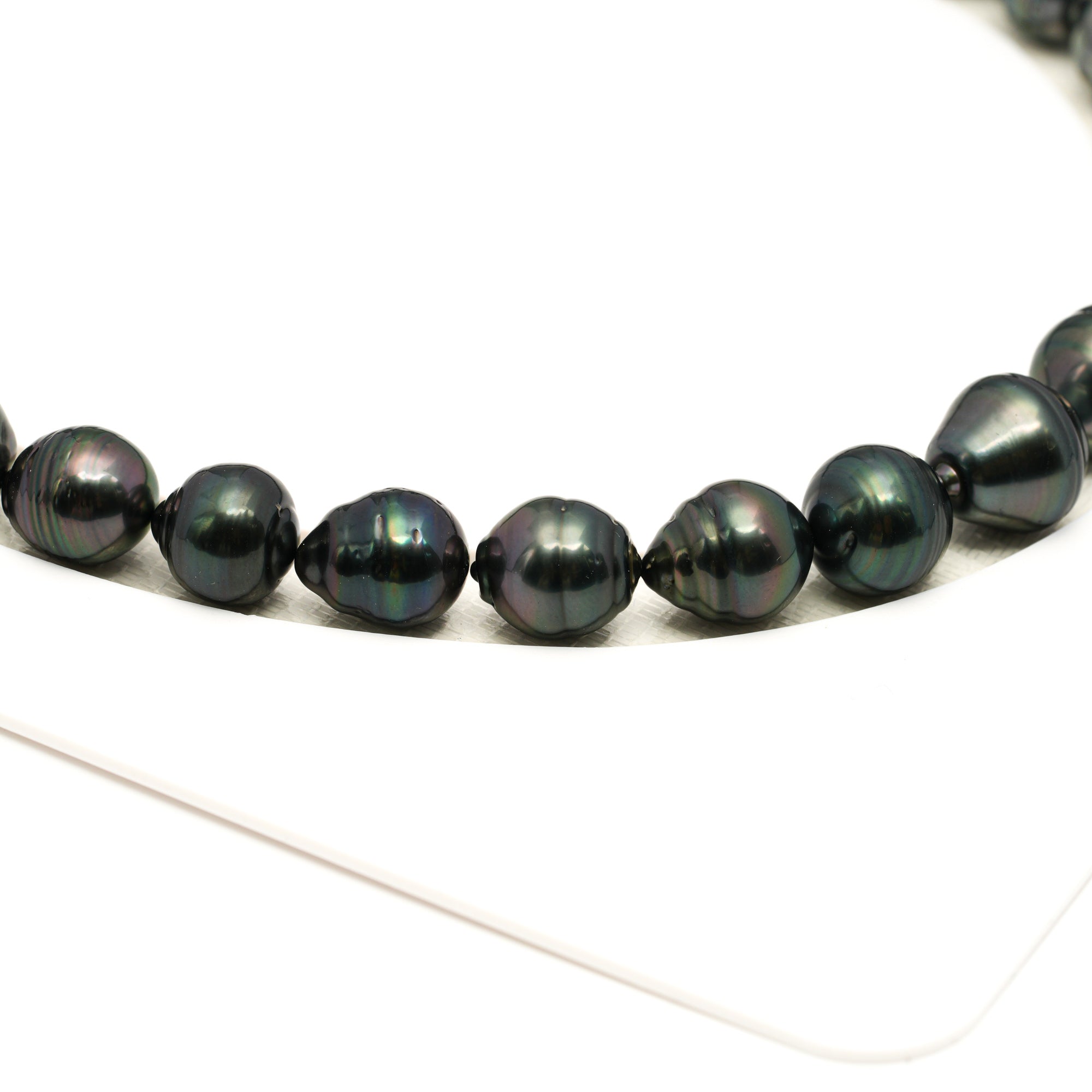 37pcs Dark 8-11mm - CL/SB AA/AAA Quality Tahitian Pearl Necklace NL1779 LP1
