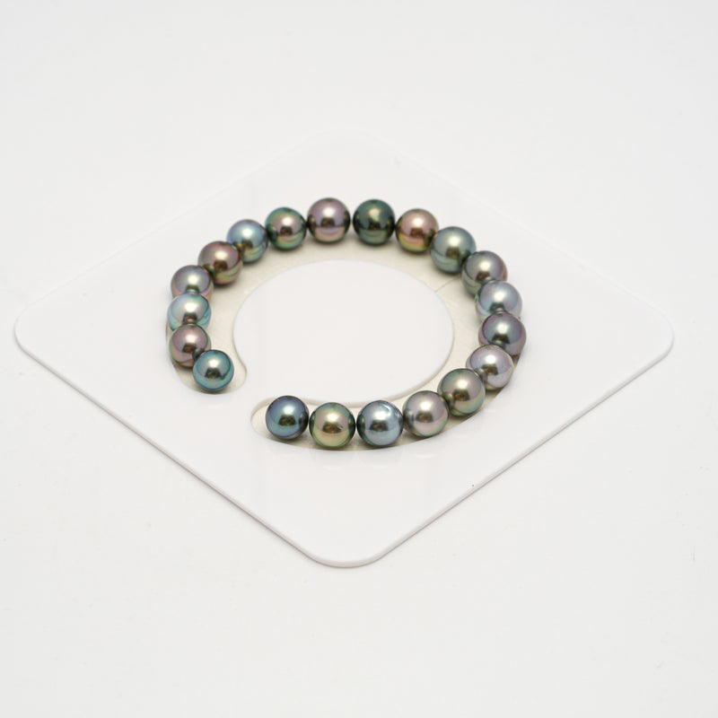 20pcs "High Luster" Multicolor 8-9mm - SB/NR AAA Quality Tahitian Pearl Bracelet BR2221 OR10