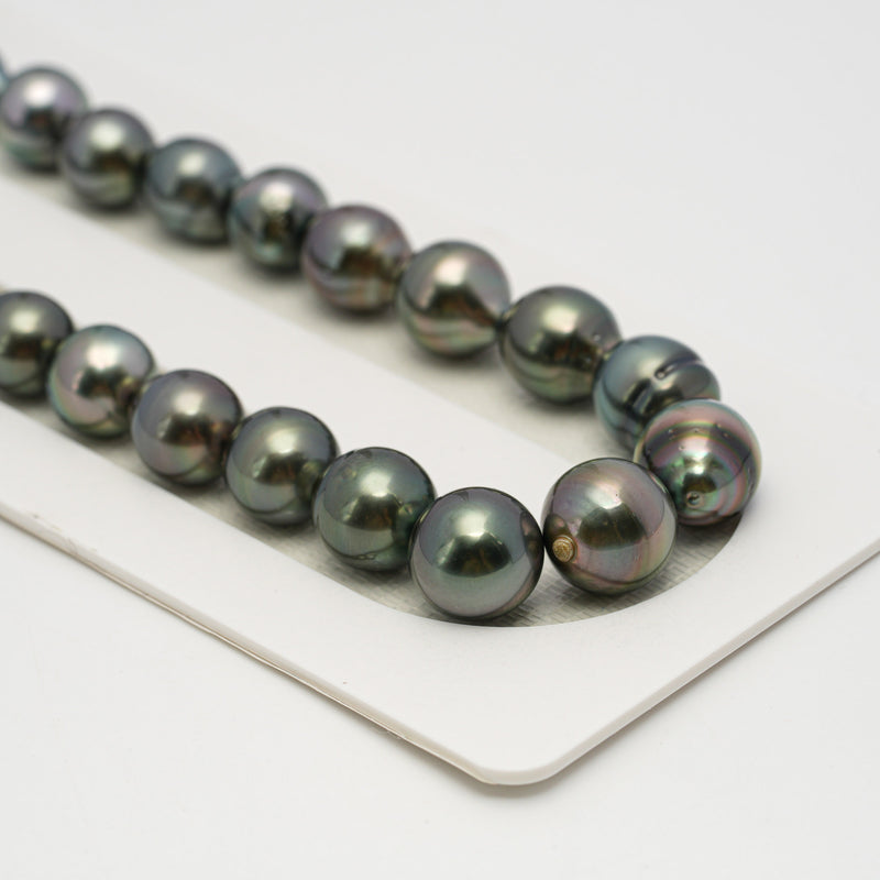 43pcs Mix 8-11mm - SB AA/AAA Quality Tahitian Pearl Necklace NL1637 HL3