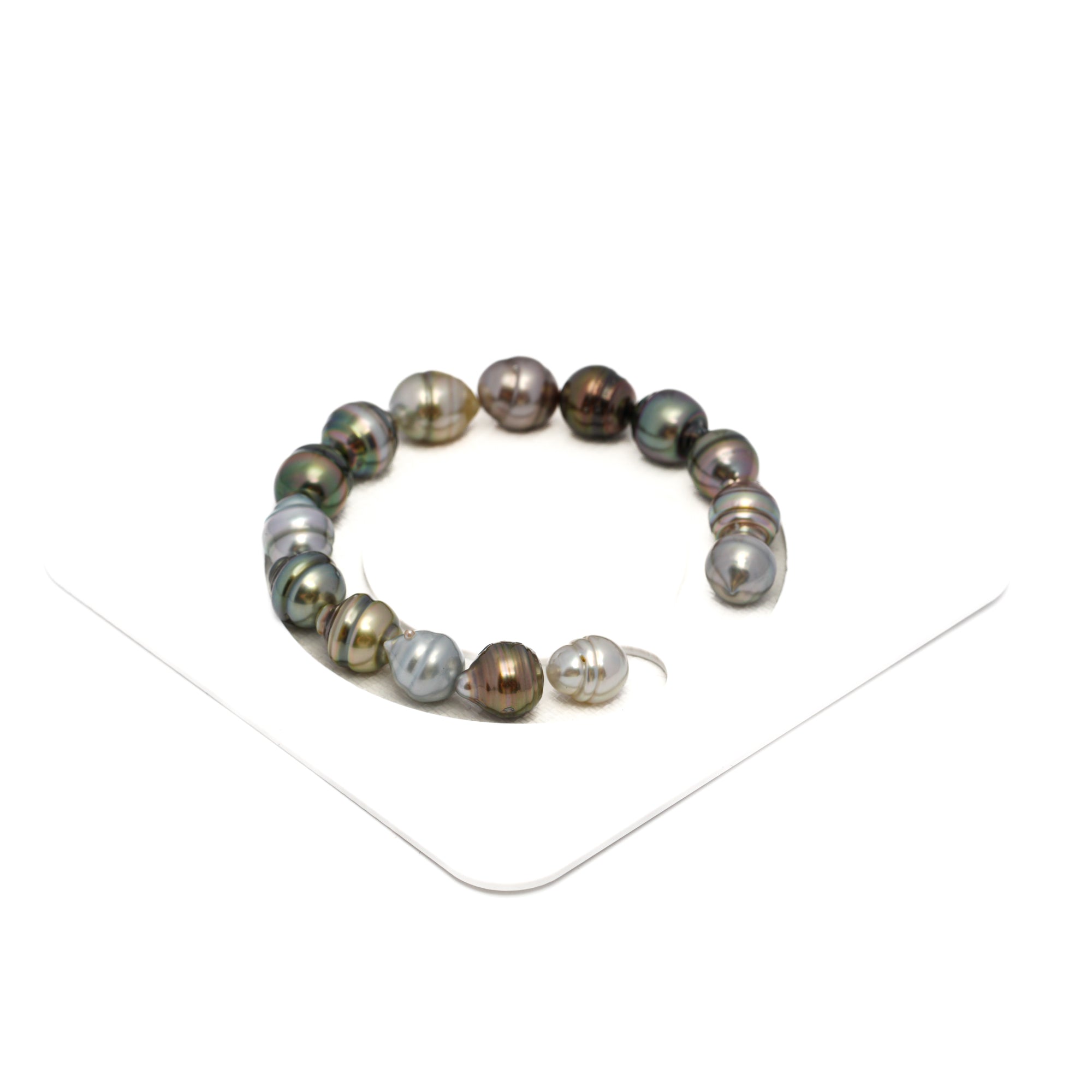 15pcs Multicolor 9-10mm - SB AAA/AA Quality Tahitian Pearl Bracelet BR2287 HL4