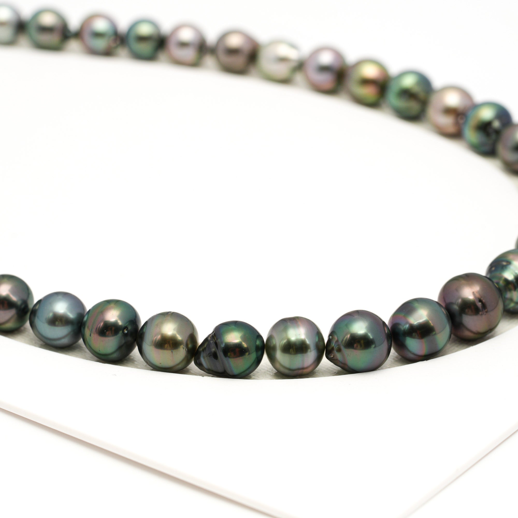 42pcs "High Luster" Multicolor 8-11mm - CL/SB AAA/AA Quality Tahitian Pearl Necklace NL1708 TH5